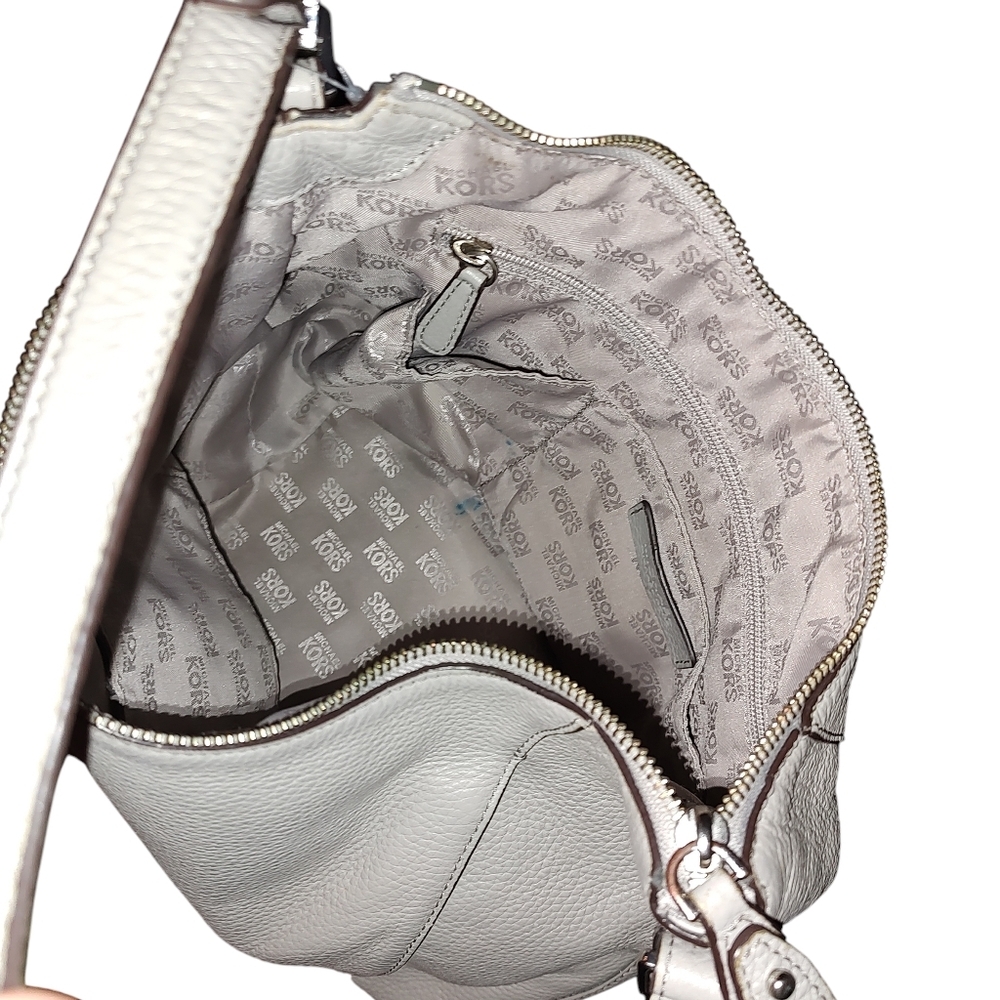 Michael Kors Bowery Gray Leather Hobo Bag - Picture 8 of 9